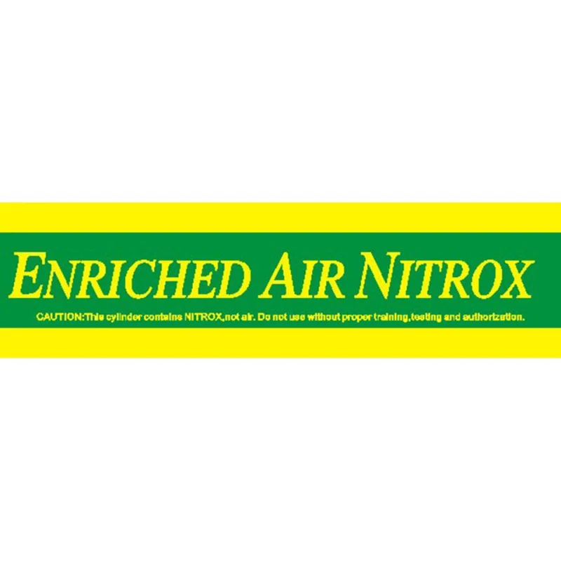 58 cm tüp nitrox etiketi — ProBlue