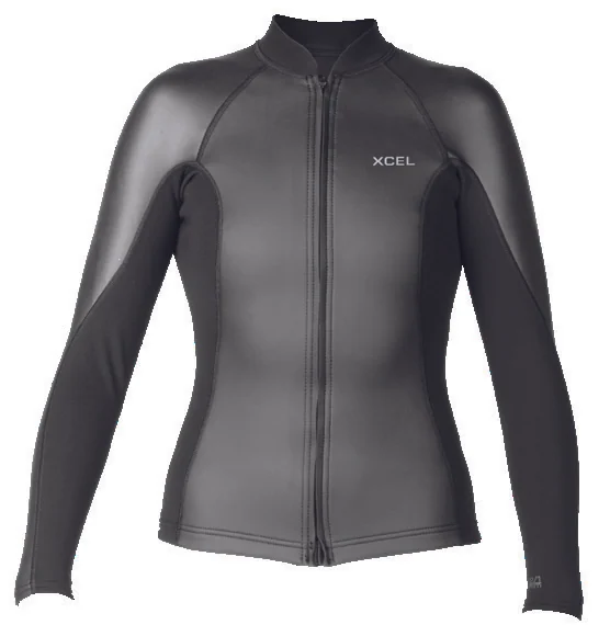 Kadın Axis Uzun Kollu Ön Fermuarlı 2/1 mm Neopren Üst — XCEL