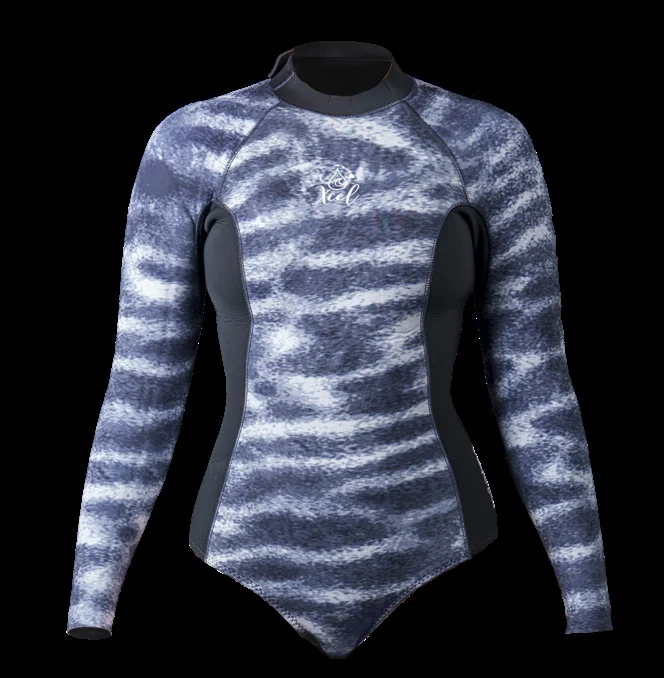 Water Inspired 3mm Glideskin Sırt Fermuarlı Spring (Tiger Shark) — XCEL