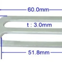 Paslanmaz çelik ağırlık kemeri tutucu h26mm x w60mm x t3mm — ProBlue