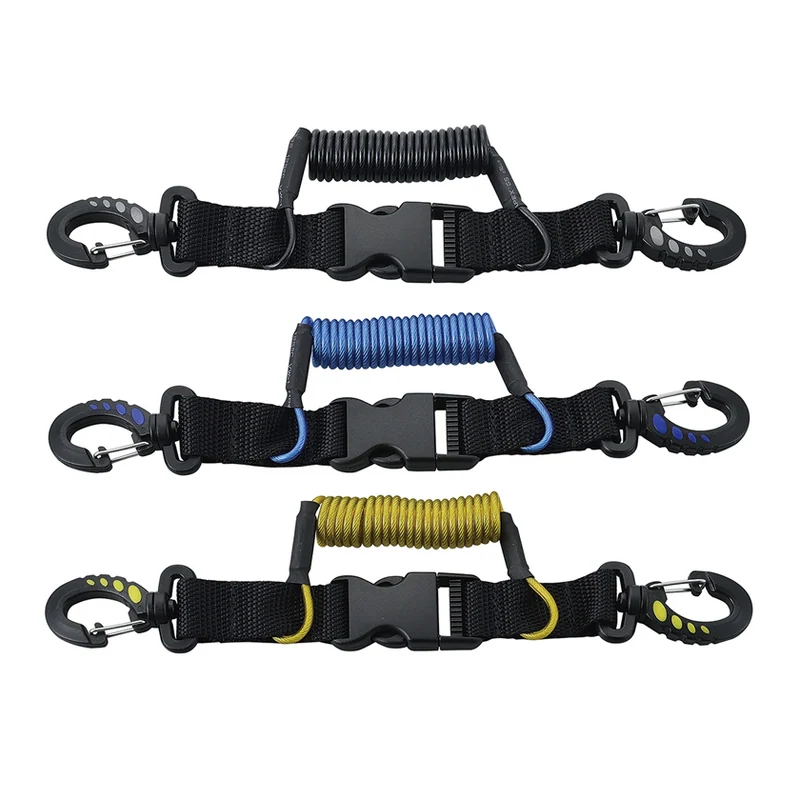 Spiral kordon emniyet kordonu çelik tel takviyeli 1.3m max tensile strength 50kgs 110lbs — ProBlue