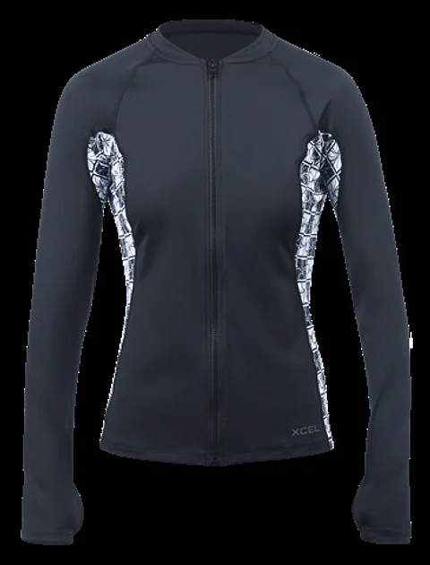 Kadın Premium Stretch Fermuarlı UV Ceket — XCEL