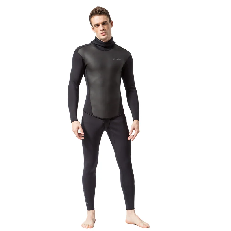 3.0mm erkek 2 parça serbest dalış ıslak tip dalış elbisesi üst parça xs~xl — ProBlue